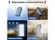 Водонепроницаемый Power Bank + Фонарь с солнечной батареей, синий 30000 mA