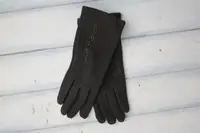 Женские стрейчевые перчатки Черные Большие