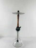 Кальян дымный из нержавеющей стали с деревянной накладкой на шахту Sunrise Hookah Bro - Zipper