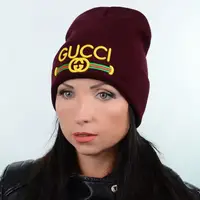 Шапка L18025 бордовый
