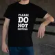 Футболка мужская "Please do not disturb", Черный, XXL, английский
