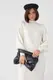 Довга сукня oversize з розрізами - кремовий цвет, S