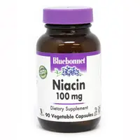 Витамины и минералы Bluebonnet Niacin 100 mg, 90 вегакапсул