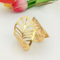 Кольцо для салфеток Лепесток 6897 золотистое