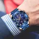Стильные часы Megalith 8228M | Stainless Steel Band Blue