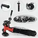 Самокат MAXI "Best Scooter" 4 колеса PU, СВЕТ, трубка руля алюминиевая. Black and White (99661)
