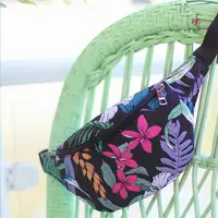 Сумка-бананка Bumbag унисекс на пояс и через плечо Тропики 27x16 см