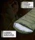 Спальный мешок зимний (спальник) одеяло с капюшоном E-Tac 210T Normal Green