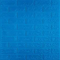 3D панель самоклеющаяся 700х770х5мм кирпич Синий (003-5) SW-00000154