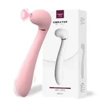 Вібромасажер вакуум та вібрація "Desirable wand", 10 режимів, колір рожевий