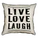 Подушка с мешковины Live love laugh 45x45 см (45PHB_14M026)