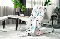 Плед Ardesto Flannel Бульдоги ART-0112-PB 160х200 см молочний