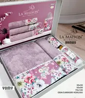 Подарочный набор бамбуковых полотенец La Maison Bambu c ароматом Yomy (3 шт)