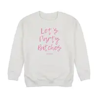 Свитшот женский "Let’s Party Bi*ches" белый, Белый, XXL, английский