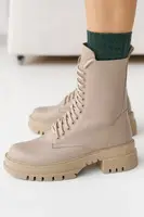 Женские ботинки кожаные зимние бежевые Marsela 708 (41)