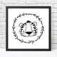 Постер в рамке Tiger logo 30x30 см (KMT_22NG015_BL)