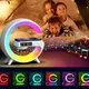 Умный Ночной светильник G63 мини с Bluetooth Колонкой беспроводной зарядкой 10W Часами и RGB подсветкой