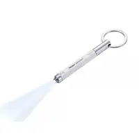 Фонарь-брелок с шариковой ручкой Troika Keylight, металл, серебристый