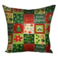 Подушка c принтом габардиновая Merry Cristmas 50x50 (5P_NGNAS014)