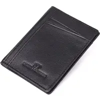 Мужской кошелек для карточек из натуральной кожи ST Leather 23091 Черный