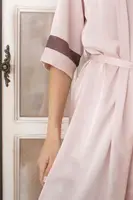 Халат легкий из шелка Хм1092 Мокко