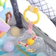 Игровой детский манеж с игрушками, коврик для ползанья, развивающий коврик для малышей, серый