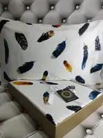 Feather сатинова постільна білизна. Євро розмір. Dijital Belizza Туреччина.