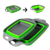 Друшляк силіконовий PRC — Collapsible Filter Bassets складаний квагантний 2 шт. у комплекті Зелений