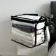 Прозрачная прямоугольная сумка ORGANIZE для вещей с ручками L 43x29x37 см (черная)