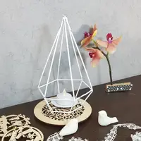 Подсвечник DecorArt "Бриллиант" 18x10 см белый