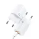 Адаптер сетевой USAMS T37 Super Si Fast Charger US-CC128 |1USB/1Type-C, 20W, PD3.0/QC|