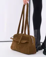 Жіноча замшева сумка «Alora» карамельна
