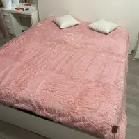 Плед з мікрофібри Home Komfort Травичка AAC-50389 220х240 см пудровий
