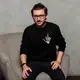 Свитшот "Skeleton f*ck you" унисекс, Черный, XXL