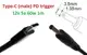 Переходник на 12v (max 5a, 60w) 3.5x1.35mm 1m з USB Type-C (male) Power Delivery PD тригер (A class) 1 день гар.