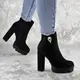 Женские ботильоны на каблуке Fashion Leah 1268 39 размер 25,5 см Черный