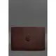 Кожаный чехол для MacBook 14 дюйм Бордовый Crazy Horse