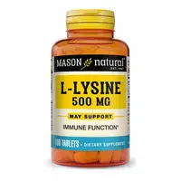 Аминокислота Mason Natural L-Lysine 500 mg, 100 таблеток