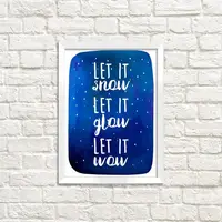 Постер в рамке Let it snow 15x21 см, A5 (WMT5_21NG004_WH)