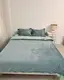 Постельное белье плюшевое семейное Dushka Home 20958 160х215х2 см бирюзовое с мятным