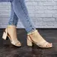 Женские босоножки Fashion Woozie 1873 39 размер 24,5 см Бежевый