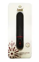 Стильный компактный вибратор AMOR BIG VIBRATOR REAL BIG Black (Приложение НЕ Функционирует!)