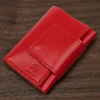 Компактное женское портмоне в три сложения GRANDE PELLE 11549 Красный