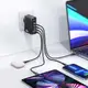 Адаптер сетевой USAMS T50 100W 4 Ports GaN Fast Charger US-CC163 |1USB/3Type-C, 100W/5A, PD/Q|