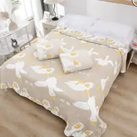Плед-покривало євро з мусліну Colorful Home 21302 200х230 см бежевий
