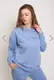 Джемпер женский хлопковый Vivioji двухнитка Голубой размер L/XL (12550)