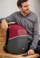 Рюкзак антивор з Rfid Topmove бордовий на 12л