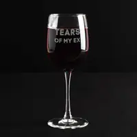 Келих для вина "Tears of my ex", англійська, Крафтова коробка