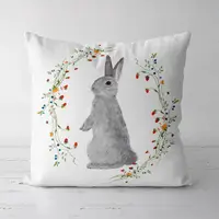 Подушка декоративная Soft Зайчик в веночке с земляникой 45x45 см (45PST_23M046)