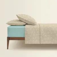 Двуспальное постельное белье с простыней на резинке EARTHY LINES